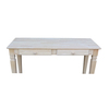 International Concepts Rectangle Java Console Table Includes 2 Drawers, 52 in W X 18 in L X 30 in H, Wood, Unfinished OT-60S2